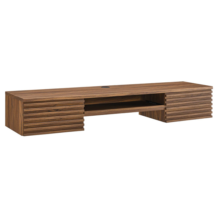 Recline Wall-Mounted Wooden Workstation