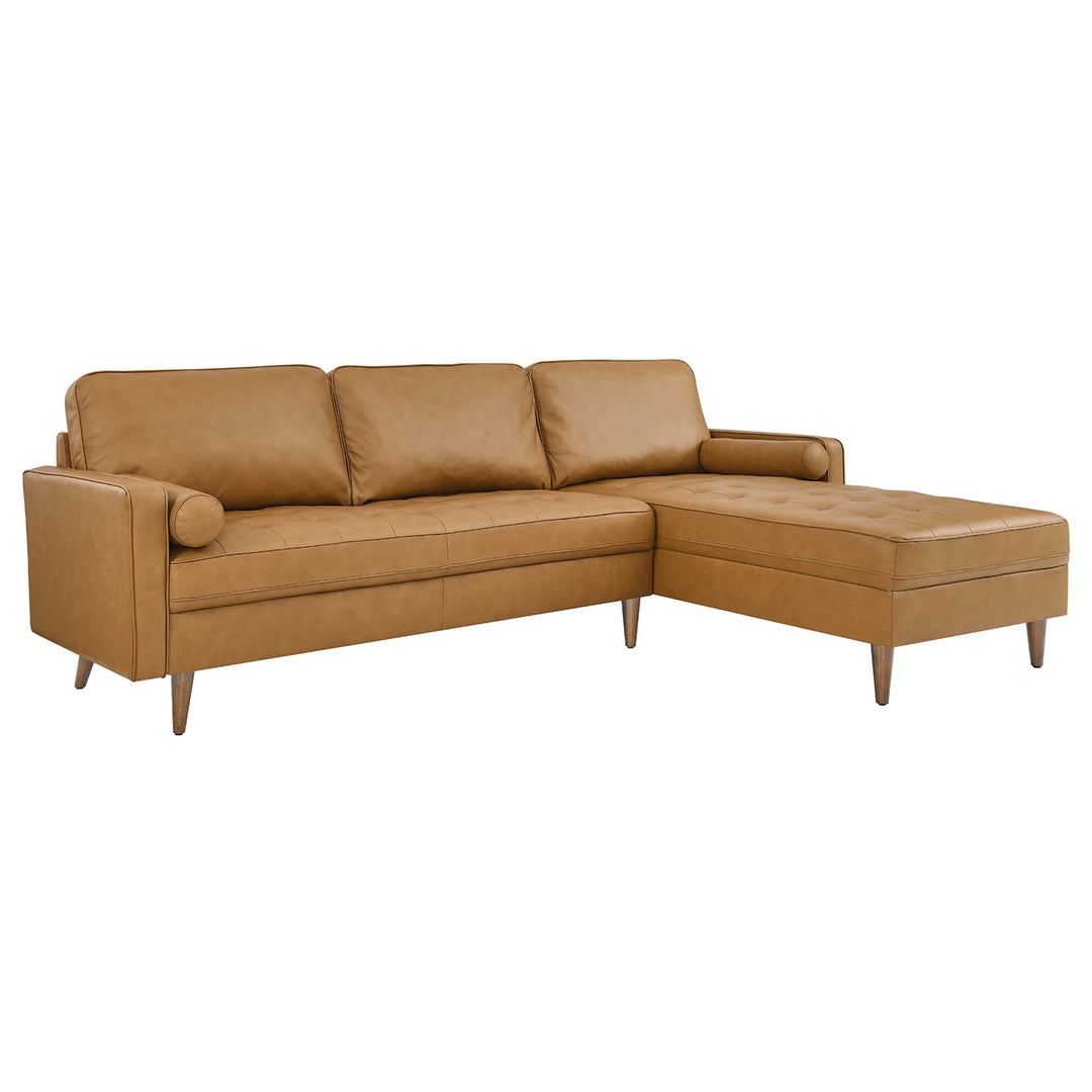 Vanguard 98" Leather Sectional Sofa