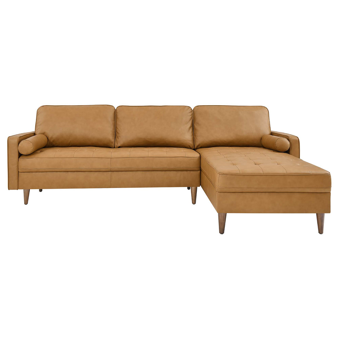 Vanguard 98" Leather Sectional Sofa