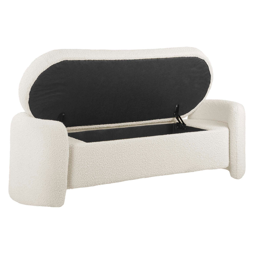 Nimbus Boucle Upholstered Bench