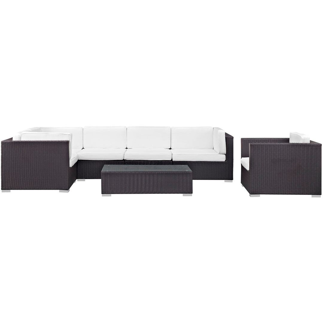 Capri 7 Piece Outdoor Patio Sectional Set