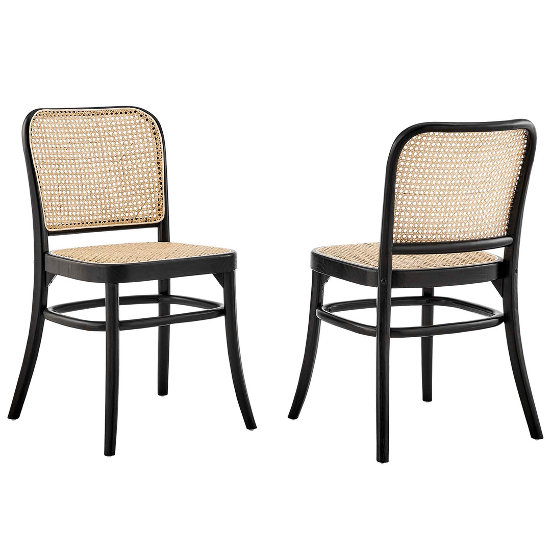 Wesley Walnut Dining Side Chair Set of 2