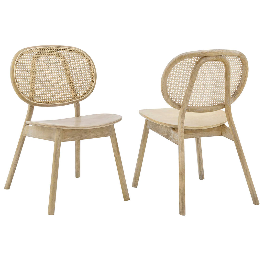 Mira Walnut Dining Side Chair Set of 2