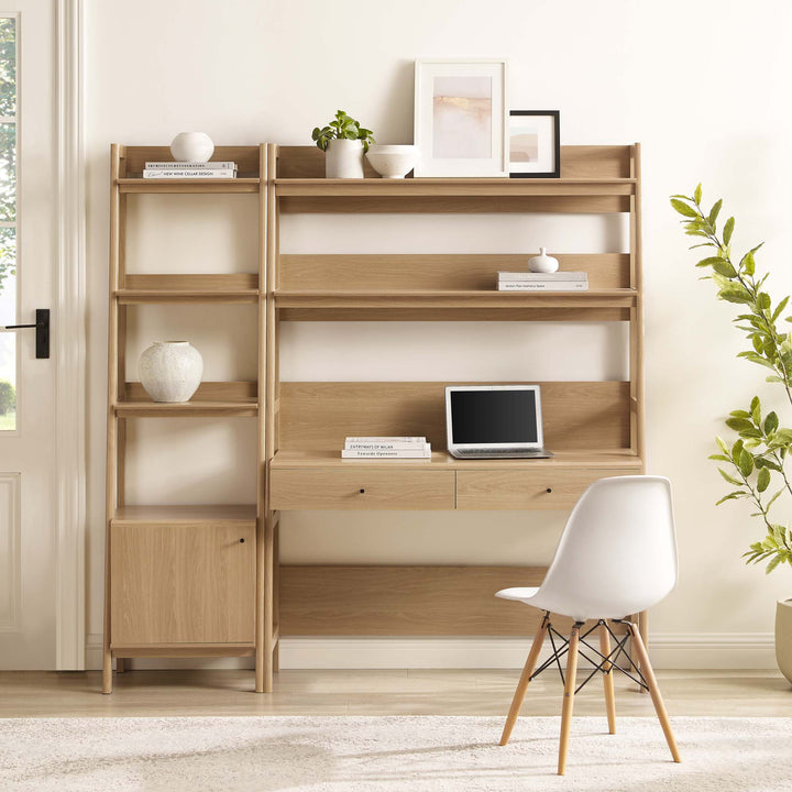 Bixby 2-Piece Workstation and Bookcase