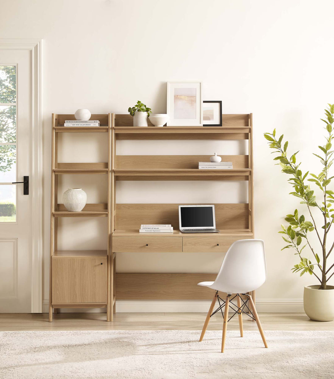 Bixby 2-Piece Workstation and Bookcase