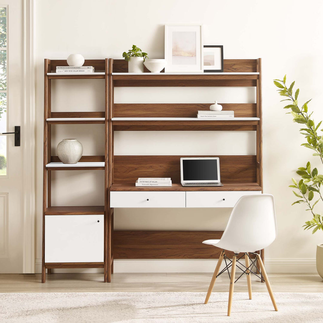 Bixby 2-Piece Workstation and Bookcase