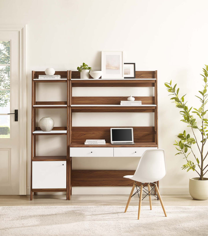 Bixby 2-Piece Workstation and Bookcase