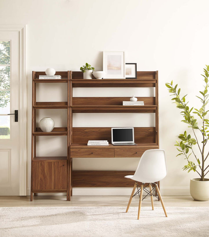 Bixby 2-Piece Workstation and Bookcase