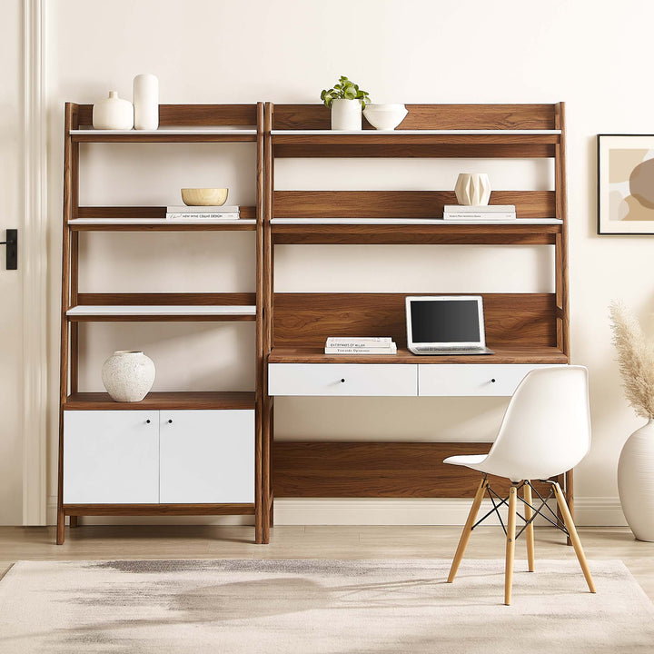 Bentley 2-Piece Writing Workspace and Bookshelf