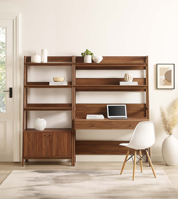 Bentley 2-Piece Writing Workspace and Bookshelf