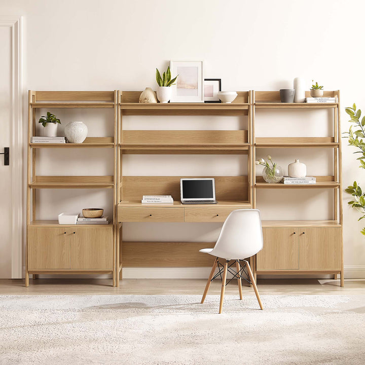 Bixby 3-Piece Workstation and Bookcase