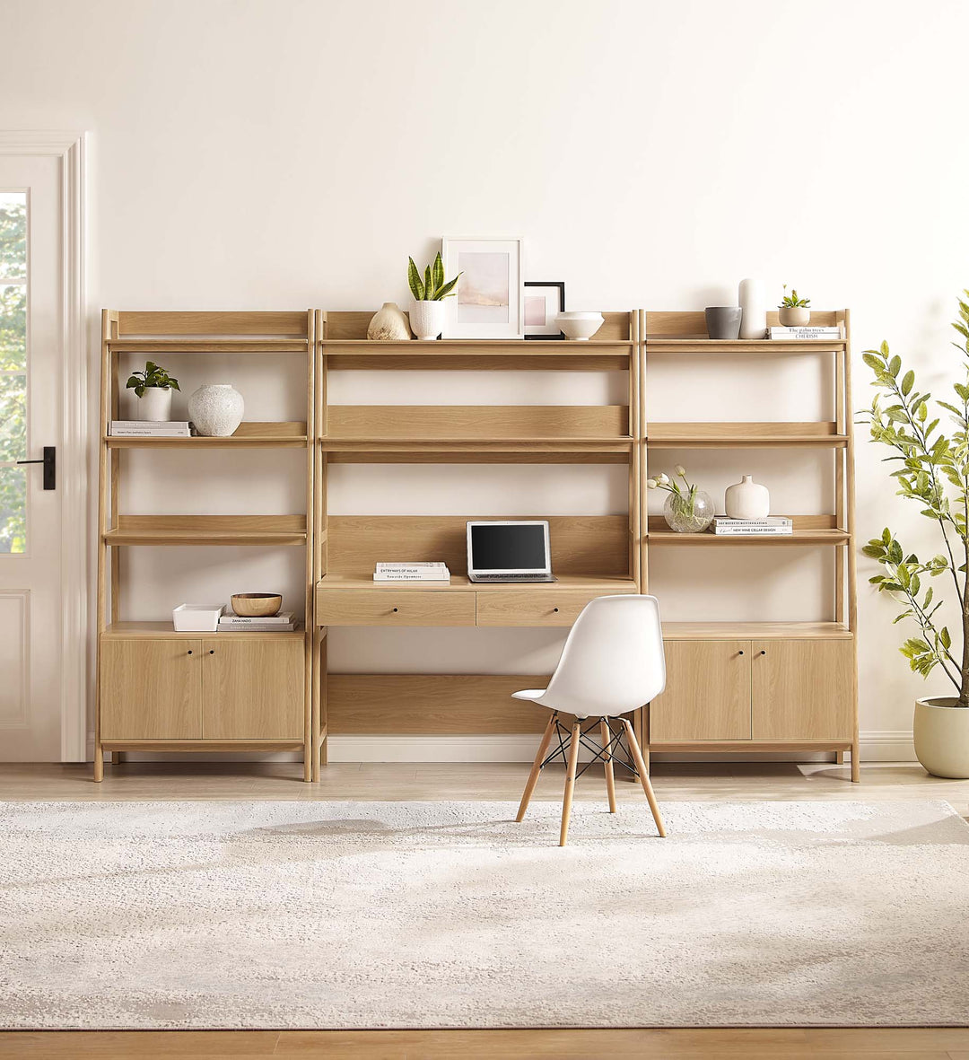 Bixby 3-Piece Workstation and Bookcase