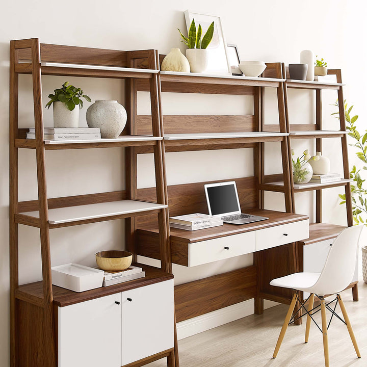 Bixby 3-Piece Workstation and Bookcase