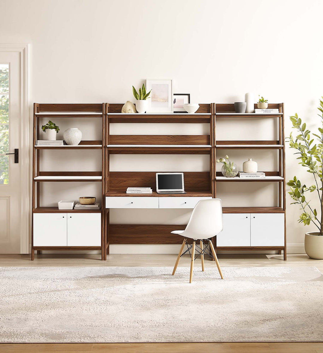 Bixby 3-Piece Workstation and Bookcase