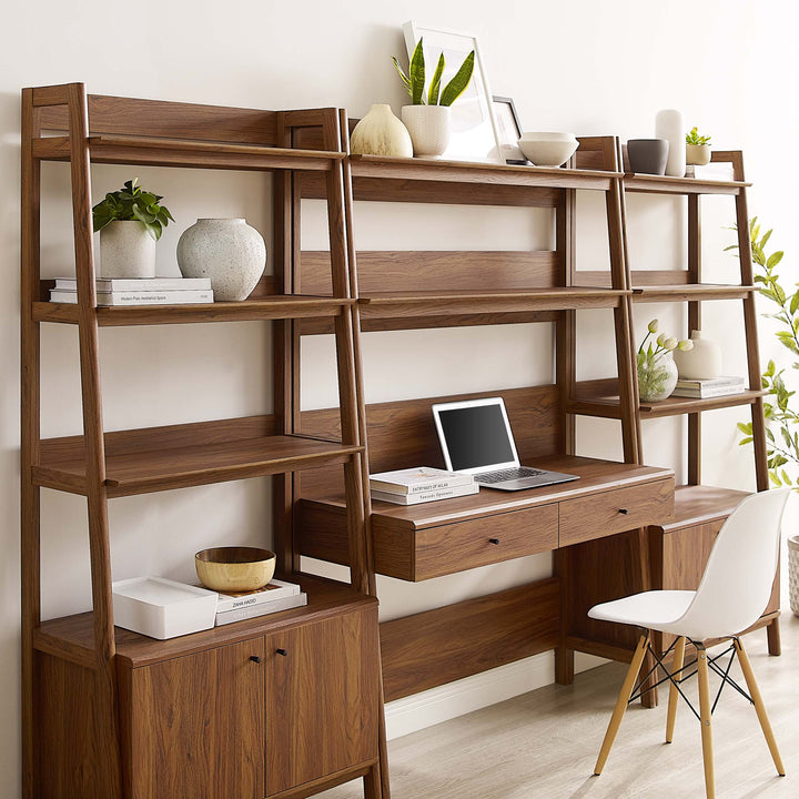 Bixby 3-Piece Workstation and Bookcase