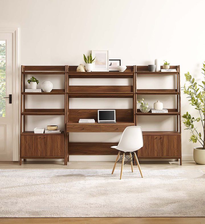 Bixby 3-Piece Workstation and Bookcase