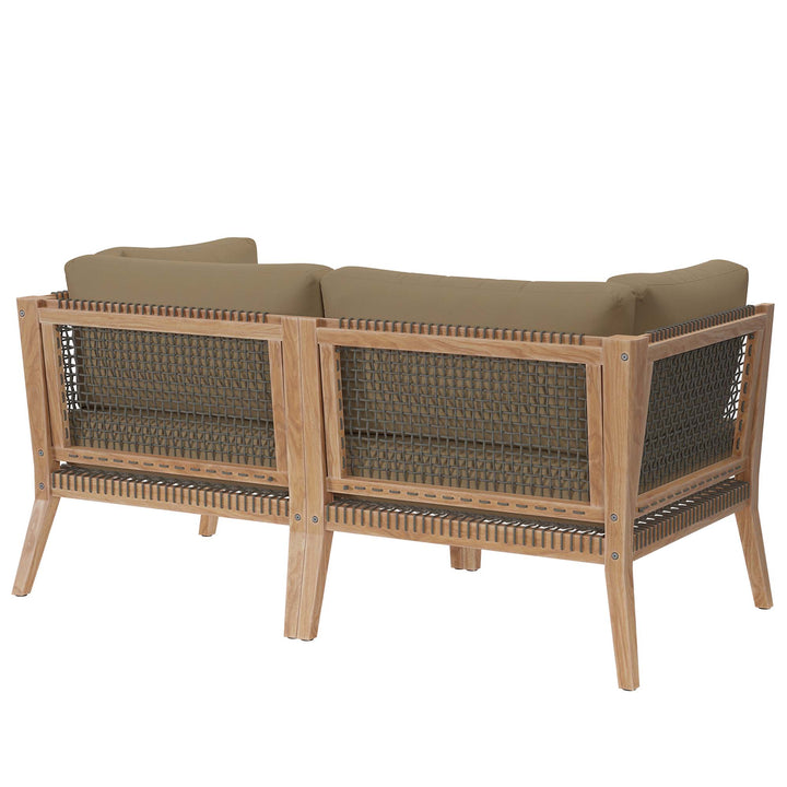 Calmwater Outdoor Patio Teak Wood Loveseat