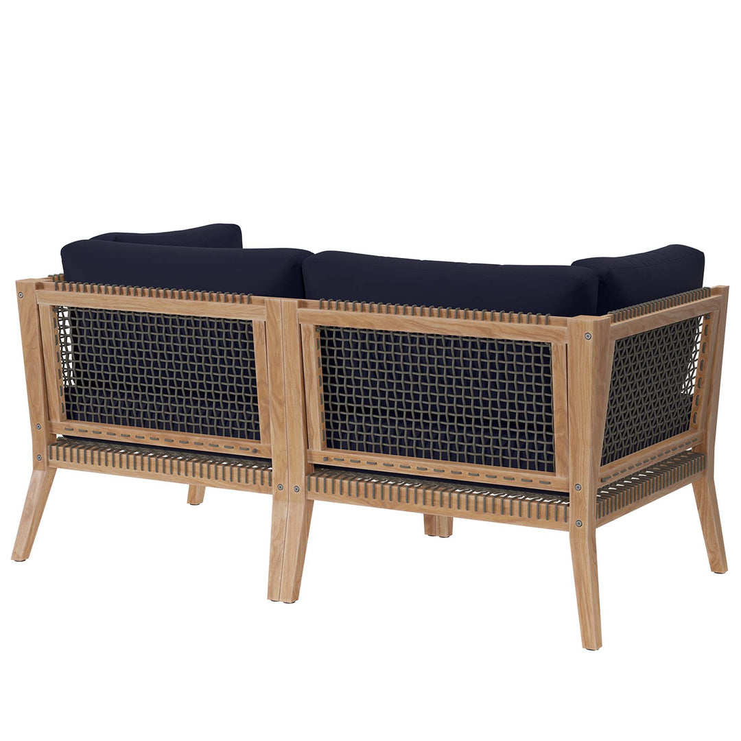 Calmwater Outdoor Patio Teak Wood Loveseat