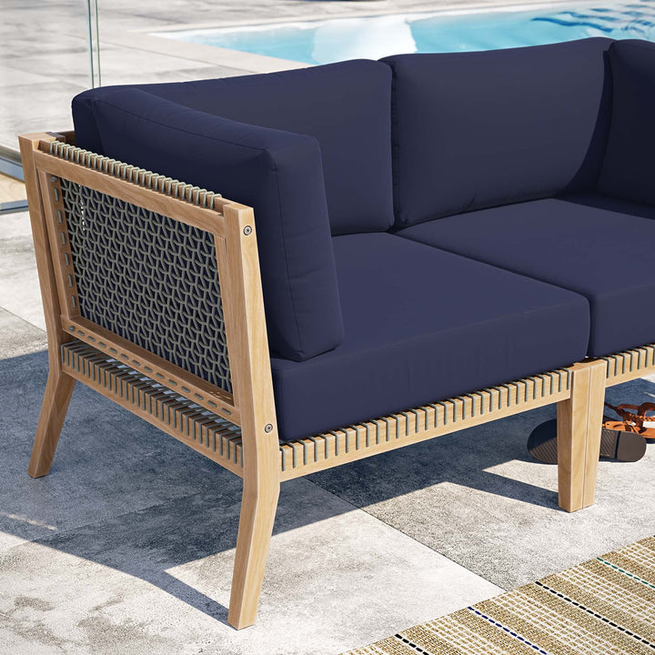 Calmwater Outdoor Patio Teak Wood Loveseat