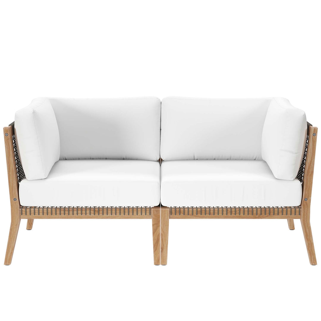 Calmwater Outdoor Patio Teak Wood Loveseat