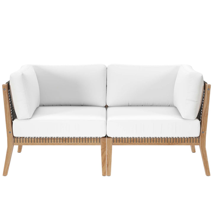 Calmwater Outdoor Patio Teak Wood Loveseat