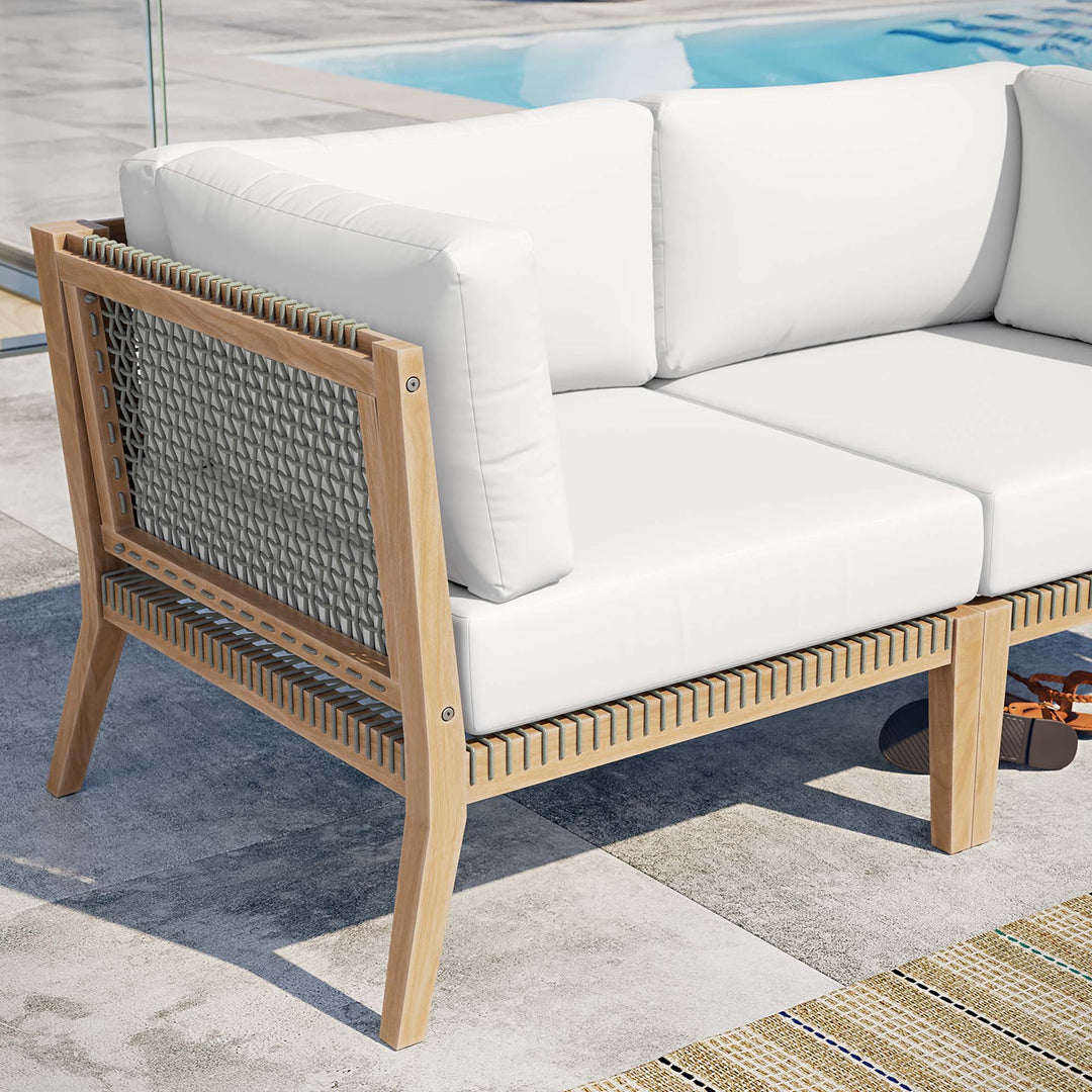 Calmwater Outdoor Patio Teak Wood Loveseat