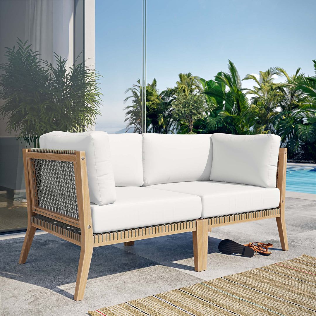 Calmwater Outdoor Patio Teak Wood Loveseat