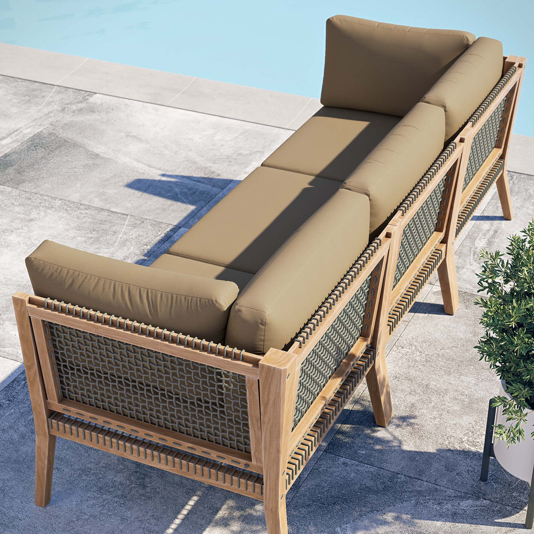 Cypress Outdoor Patio Teak Wood Couch