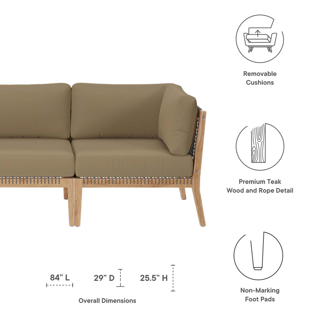 Cypress Outdoor Patio Teak Wood Couch