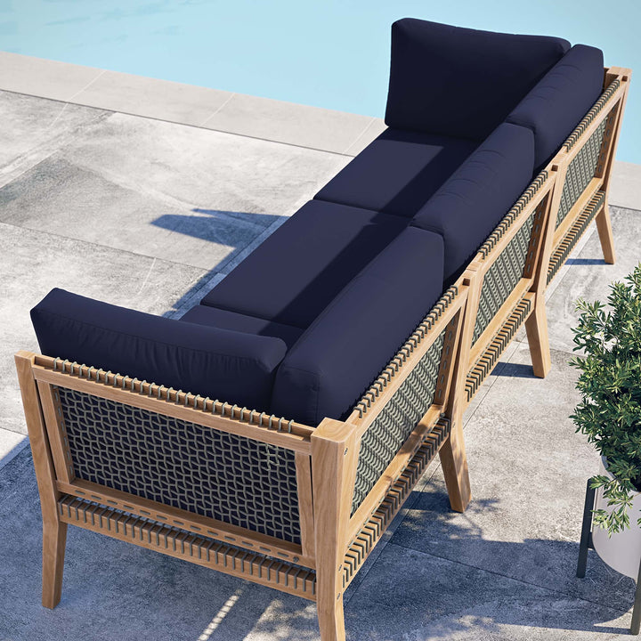 Cypress Outdoor Patio Teak Wood Couch