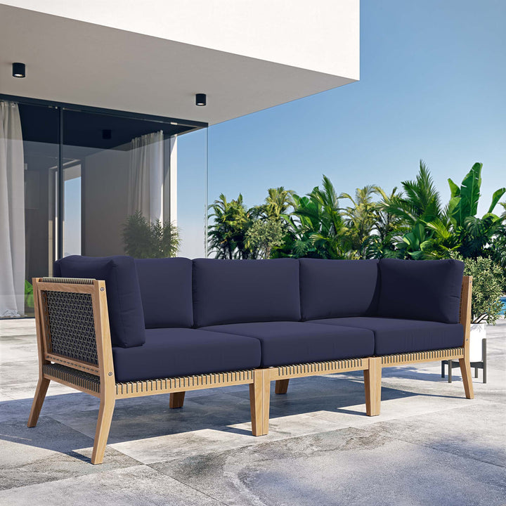 Cypress Outdoor Patio Teak Wood Couch