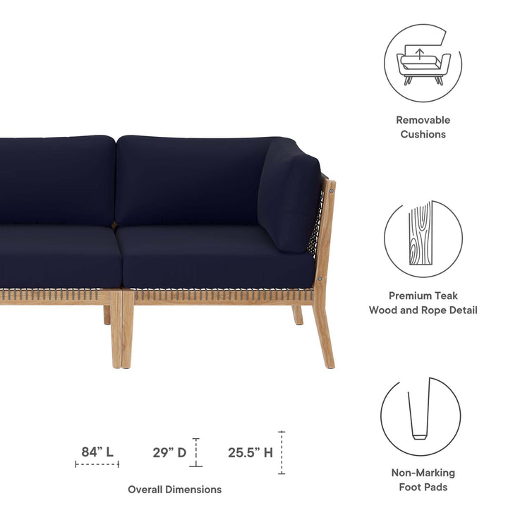 Cypress Outdoor Patio Teak Wood Couch