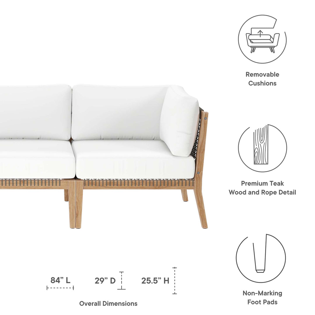 Cypress Outdoor Patio Teak Wood Couch