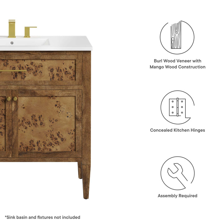 Elysian 36" Wood Washroom Vanity Console