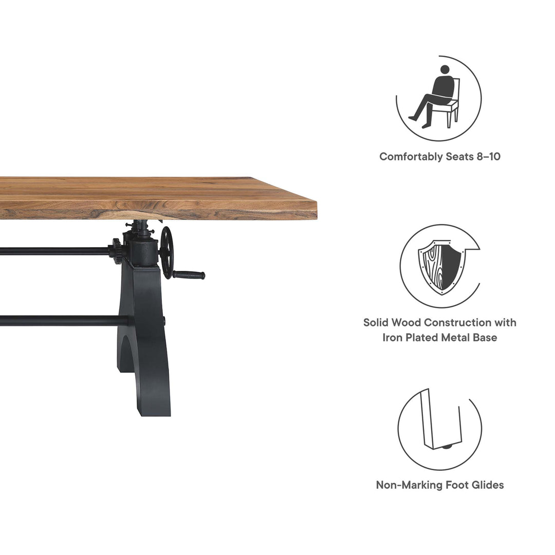 Grandeur 96" Gear Adjustable Height Dining and Conference Table