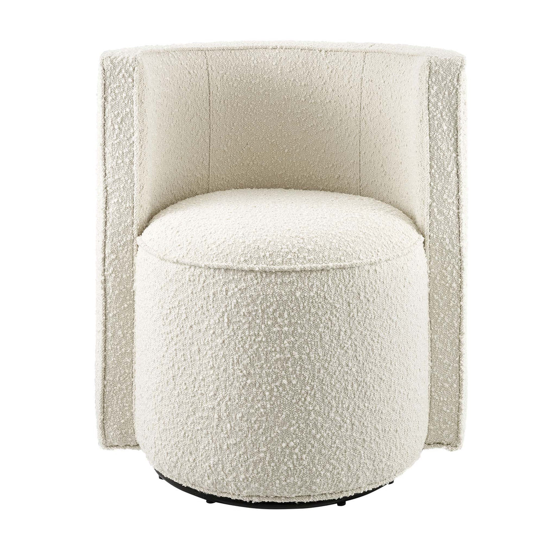 Daisy Boucle Fabric Swivel Chair