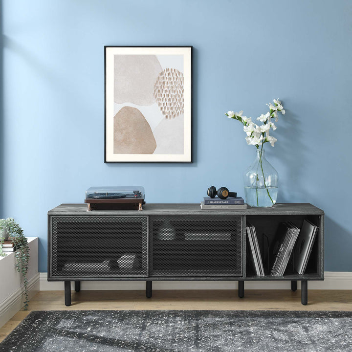 Kingston 67" TV and Vinyl Record Stand