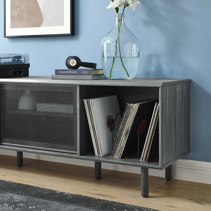 Kingston 67" TV and Vinyl Record Stand