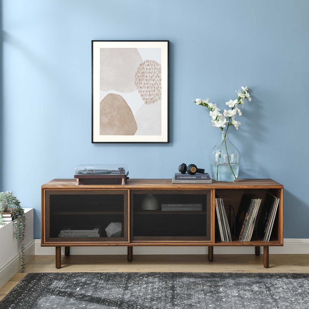 Kingston 67" TV and Vinyl Record Stand