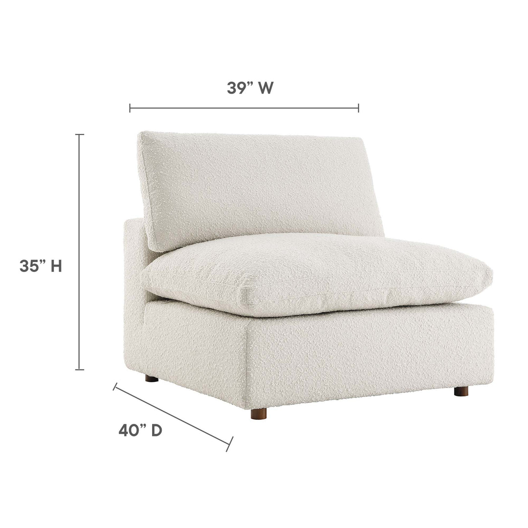 Comfort Downy Dense Boucle Fabric Chaise