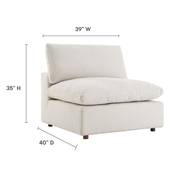 Comfort Downy Dense Boucle Fabric Chaise