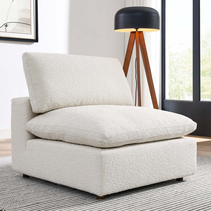 Comfort Downy Dense Boucle Fabric Chaise