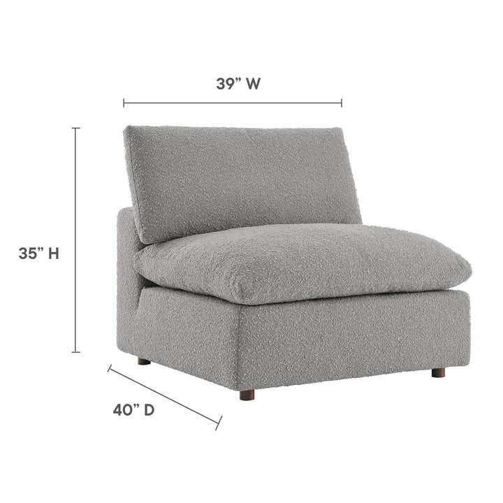 Comfort Downy Dense Boucle Fabric Chaise