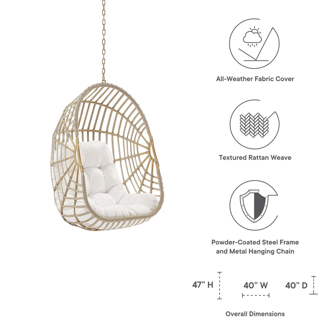 Amelia Woven Rattan Outdoor Patio Hanging Chair