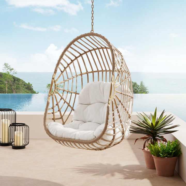 Amelia Woven Rattan Outdoor Patio Hanging Chair