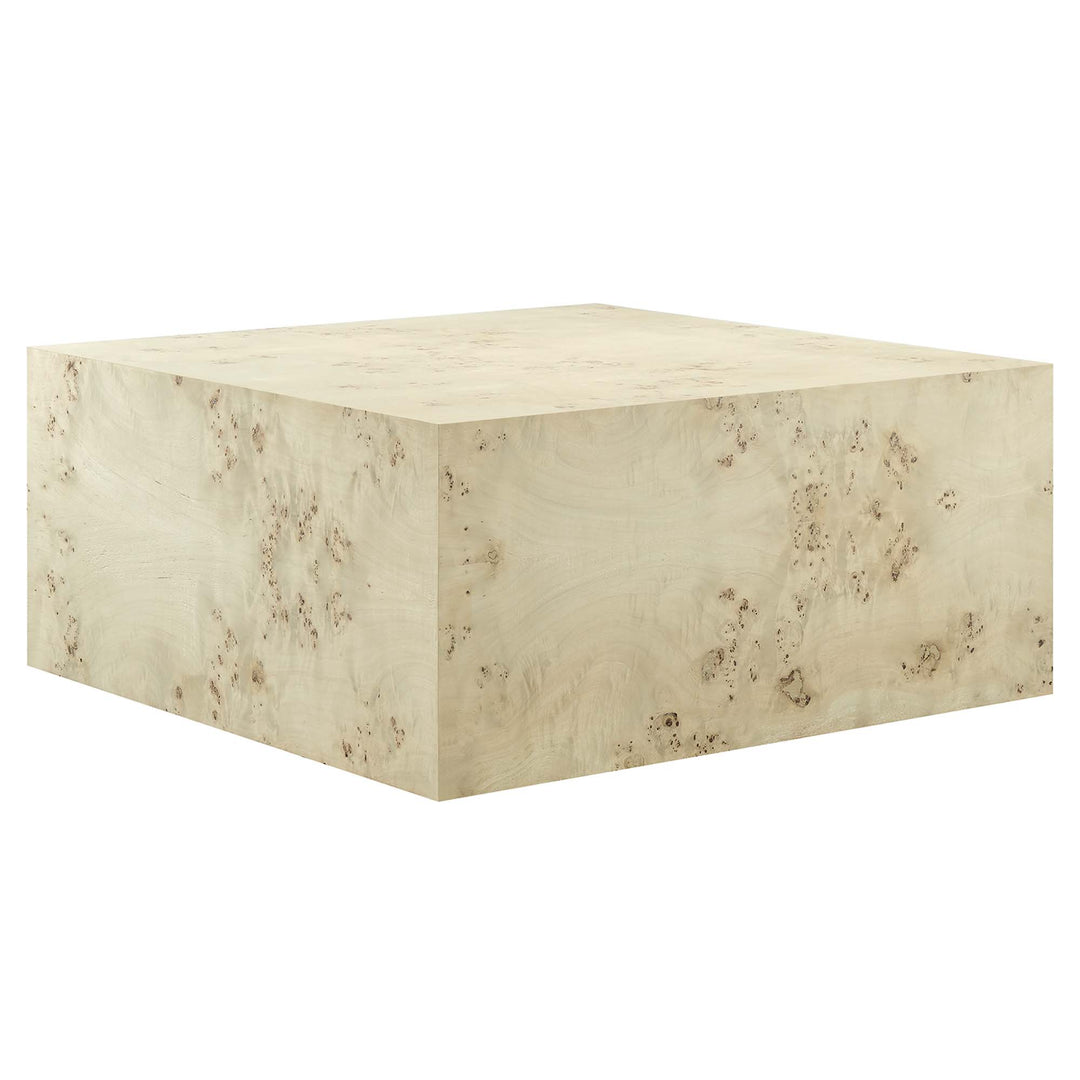 Burlin Square Coffee Table Natural Burl