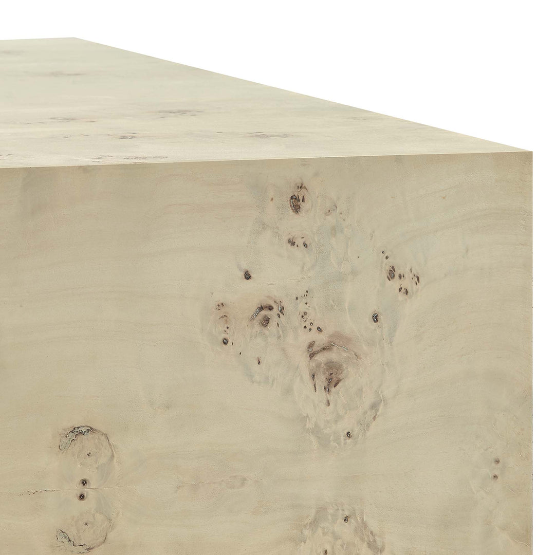 Celestial 36" Square Burl Wood Coffee Table