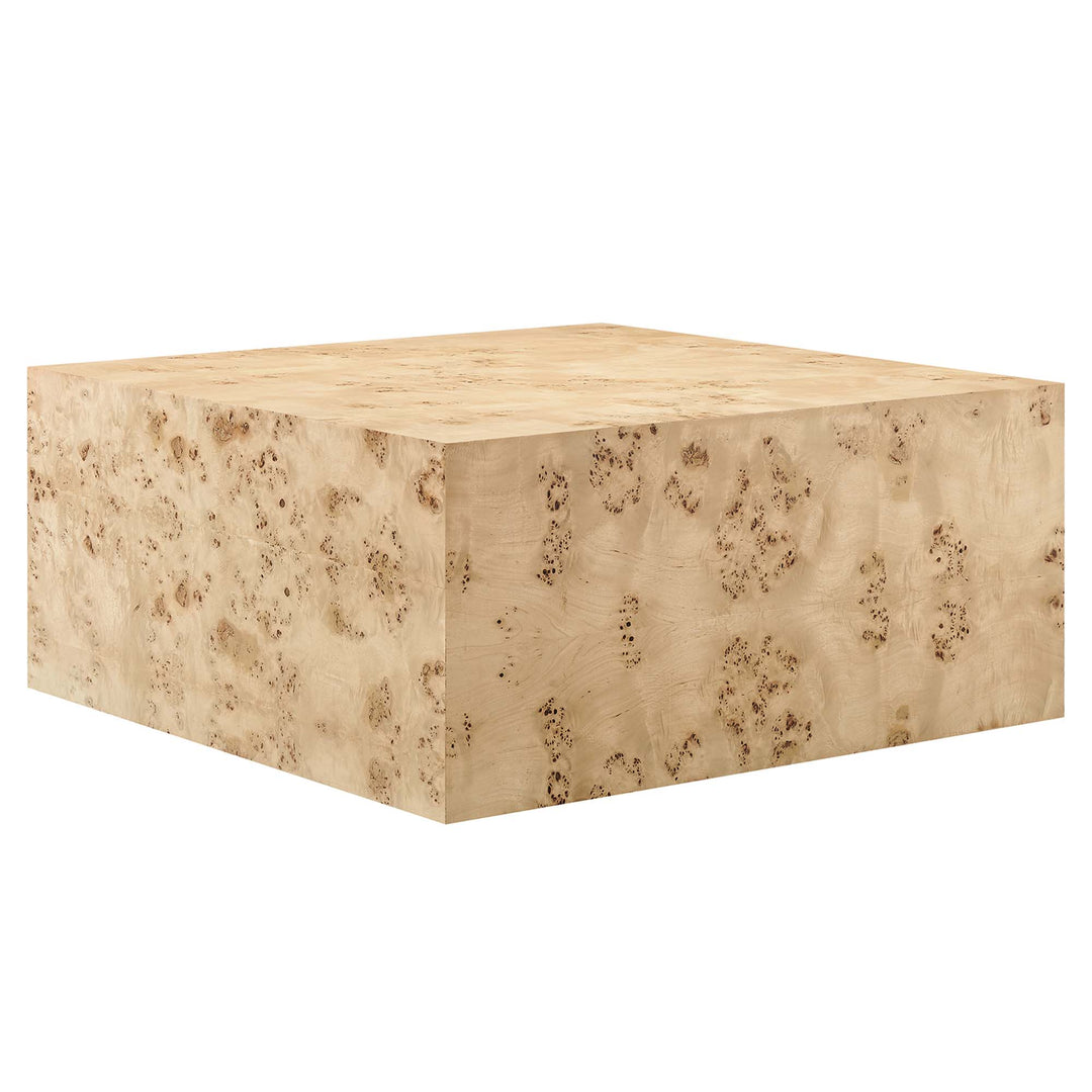 Celestial 36" Square Burl Wood Coffee Table