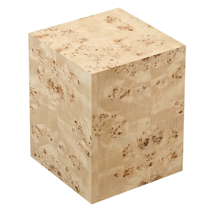 Burlin Square Side Table Bleached Burl