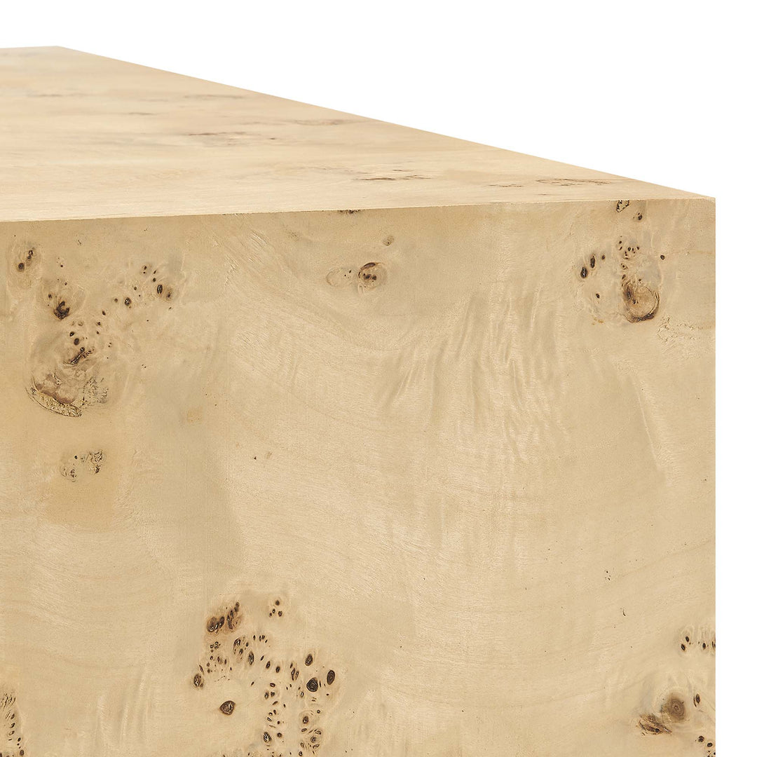 Burlin Square Side Table Bleached Burl